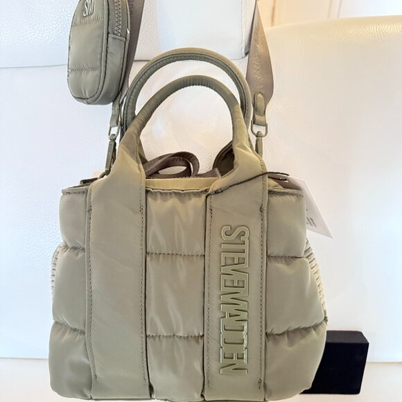 NWT STEVE MADDEN BBANDO SATCHEL CROSSBODY BAG W AIRPOD CASE JUNIPER - Picture 1 of 6